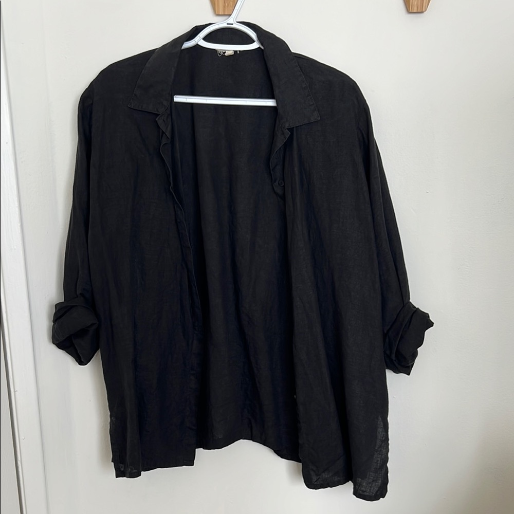 Eileen Fisher - Black Linen Shirt